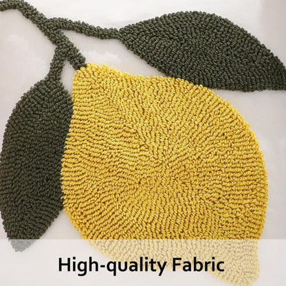 Embroidered Throw Pillow Covers 18x18 Pack of 2 Yellow Lemon Pillow Cushion Cases Farmhouse Decor Square Tufted Pillowcases for Summer Sofa Couch Bedroom