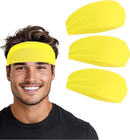 Headband for Men & Women, Sweat Wicking Sports Sweatband Headbands, Workout Running Training Yoga Basketball Hairband