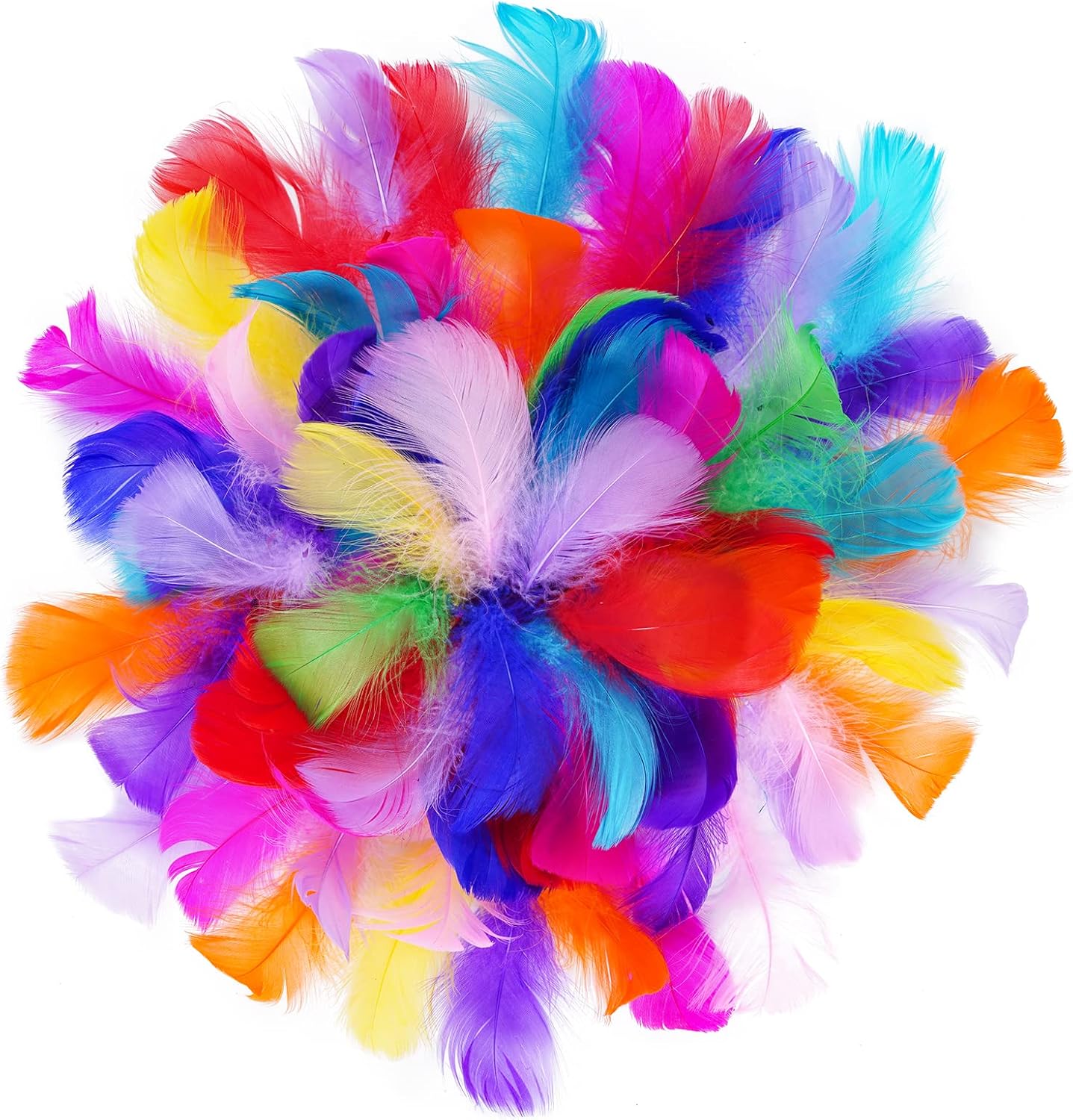 100 Pieces 8-12cm Natural Goose Feathers for DIY Craft Wedding Party Home Decorations, Yellow