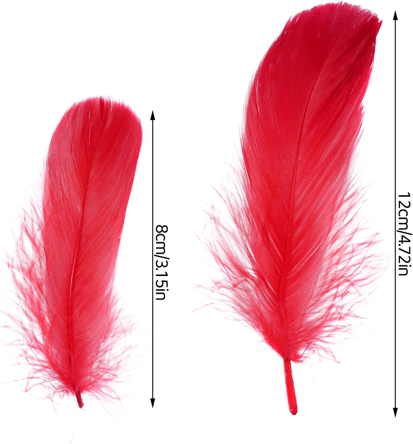 100 Pieces 8-12cm Natural Goose Feathers for DIY Craft Wedding Party Home Decorations, Yellow