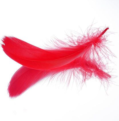 100 Pieces 8-12cm Natural Goose Feathers for DIY Craft Wedding Party Home Decorations, Yellow