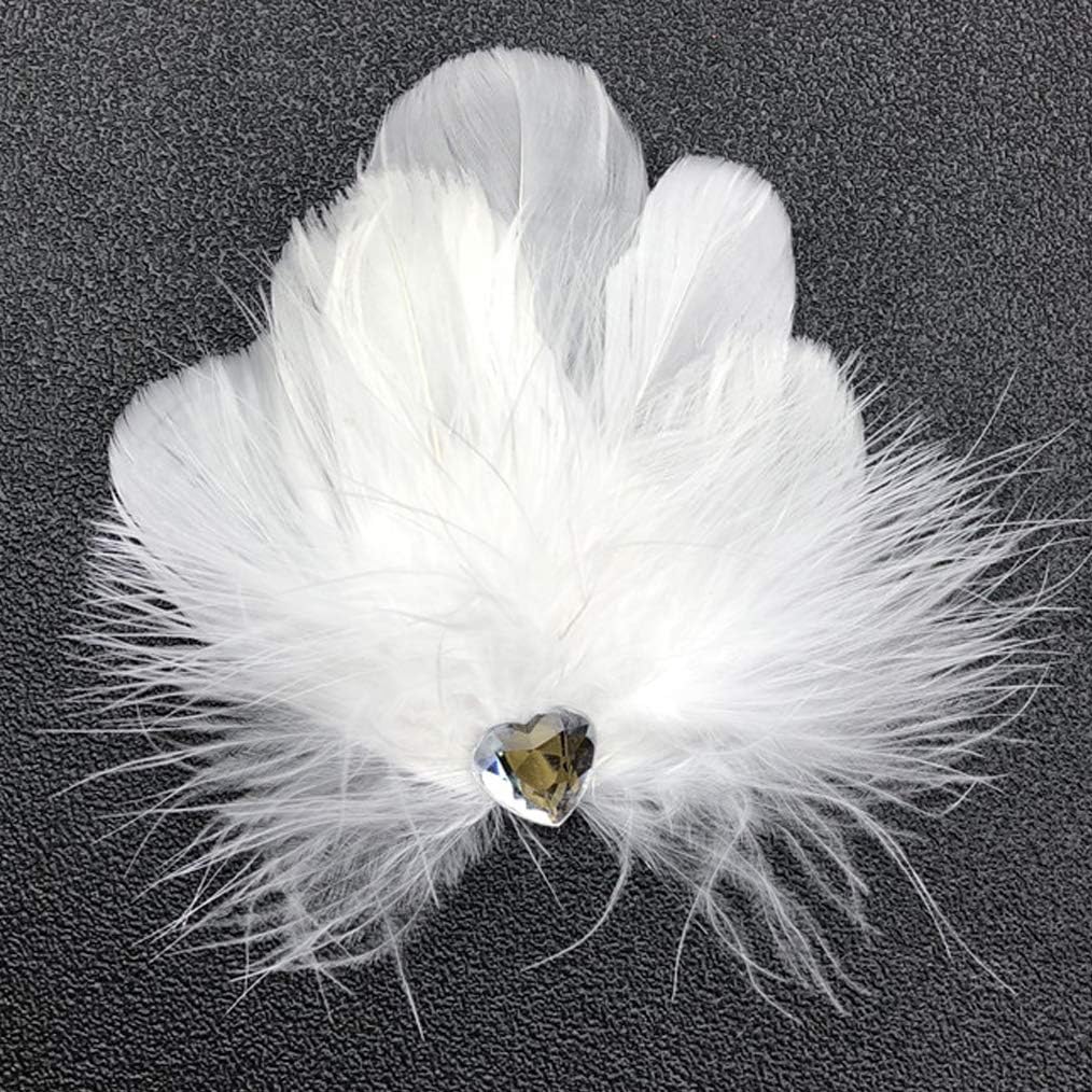 100 Pieces 8-12cm Natural Goose Feathers for DIY Craft Wedding Party Home Decorations, Yellow