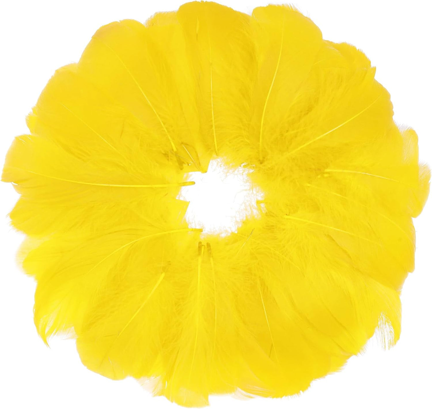 100 Pieces 8-12cm Natural Goose Feathers for DIY Craft Wedding Party Home Decorations, Yellow