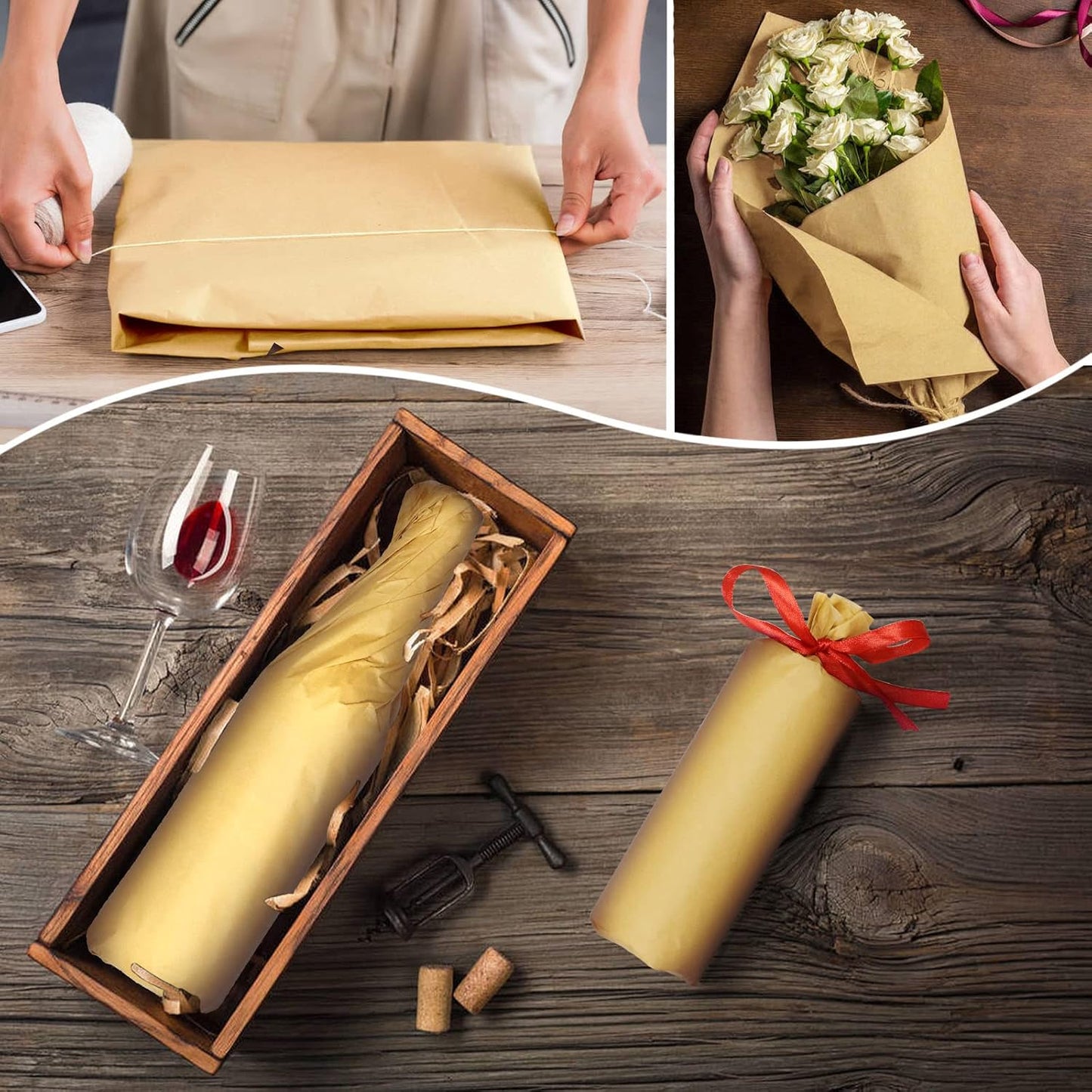 100 Sheets Yellow Tissue Paper Artdly 14 x 20 Inches Yellow Wrapping Paper Bulk for Weddings Birthday DIY Project Christmas