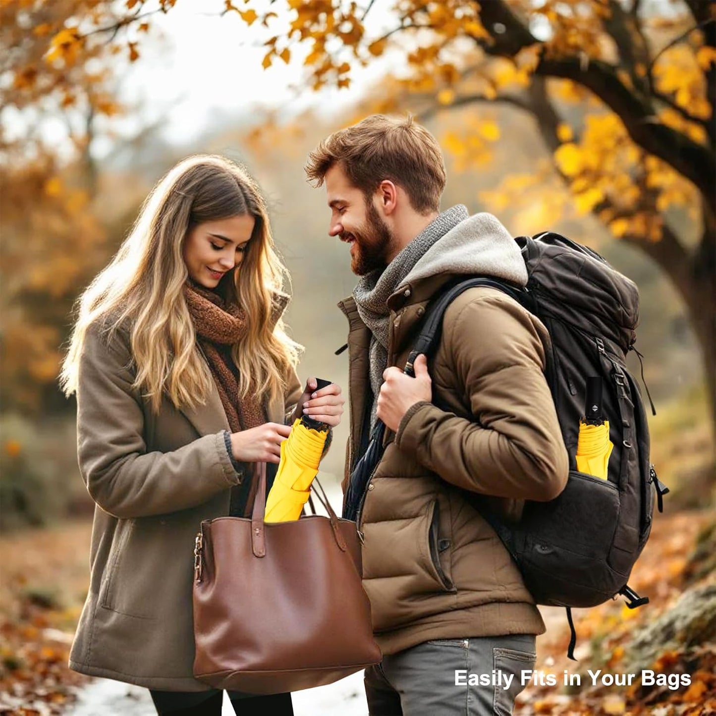 Travel Umbrella - Compact Umbrella for Rain - Perfect Large Auto Folding Umbrella - Ideal Car umbrella, Small umbrella, and Travel Companion