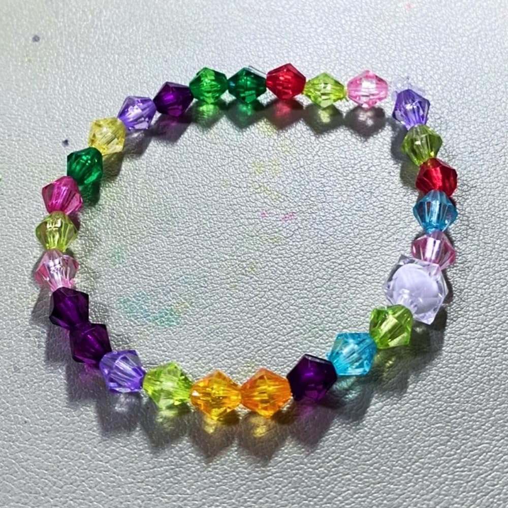 1000pcs 6mm Acrylic Bicone Beads Faceted Acrylic Crystal Spacer Beads for Bracelet Necklace Earring Keychain Jewelry Making Crafts(Lemon Yellow)
