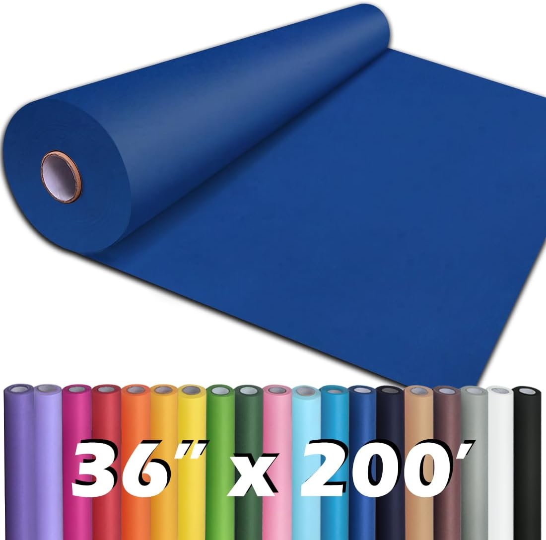 36" x 2,400" (200') Lemon Yellow Kraft Paper Roll for Craft Bulletin Board Paper Art Table Covering Crafting Gift Wrapping Bouquet Packing Parcel 80GSM 55LB (Lemon Yellow, 36" x 200')