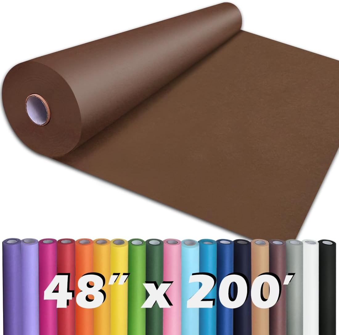 36" x 2,400" (200') Lemon Yellow Kraft Paper Roll for Craft Bulletin Board Paper Art Table Covering Crafting Gift Wrapping Bouquet Packing Parcel 80GSM 55LB (Lemon Yellow, 36" x 200')
