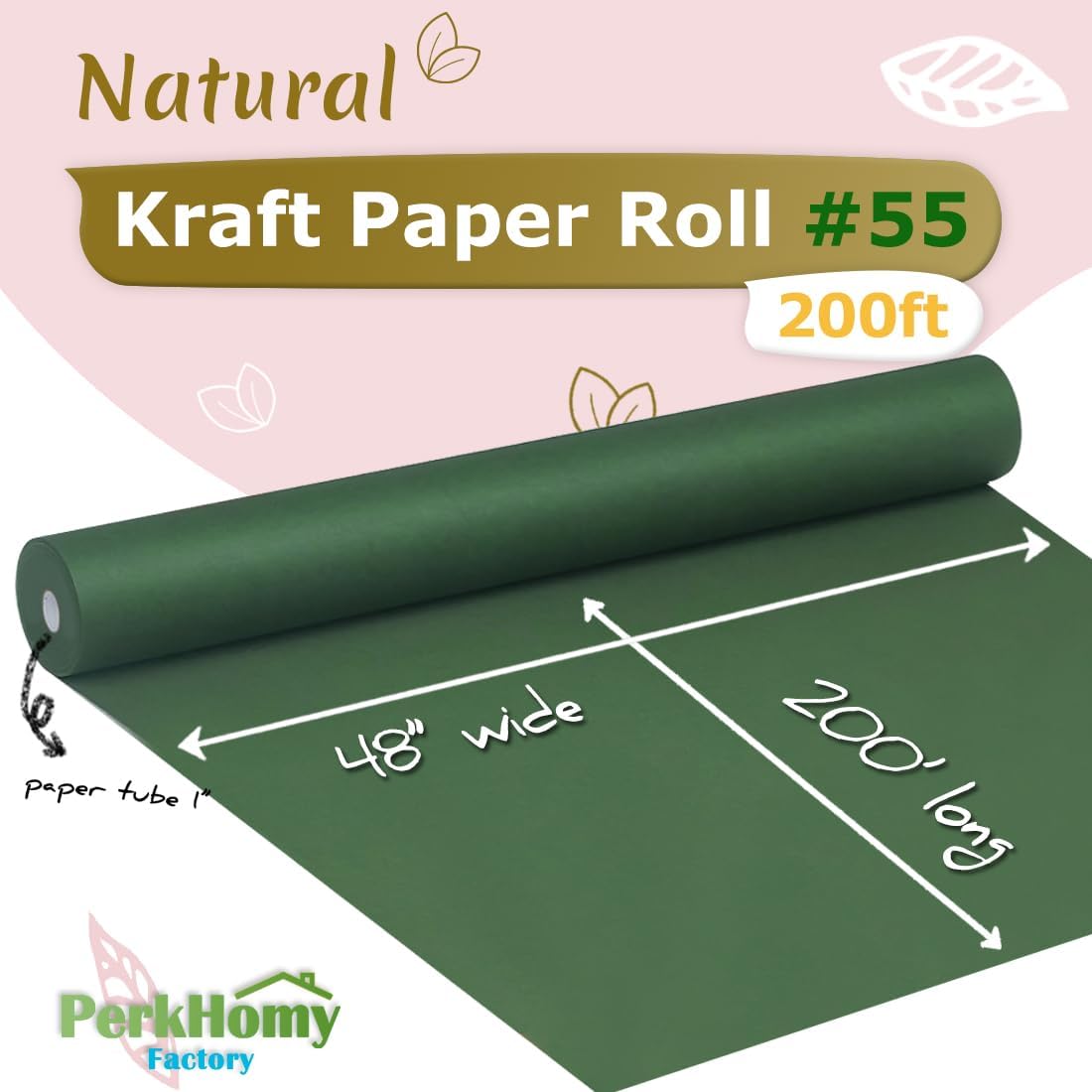 36" x 2,400" (200') Lemon Yellow Kraft Paper Roll for Craft Bulletin Board Paper Art Table Covering Crafting Gift Wrapping Bouquet Packing Parcel 80GSM 55LB (Lemon Yellow, 36" x 200')