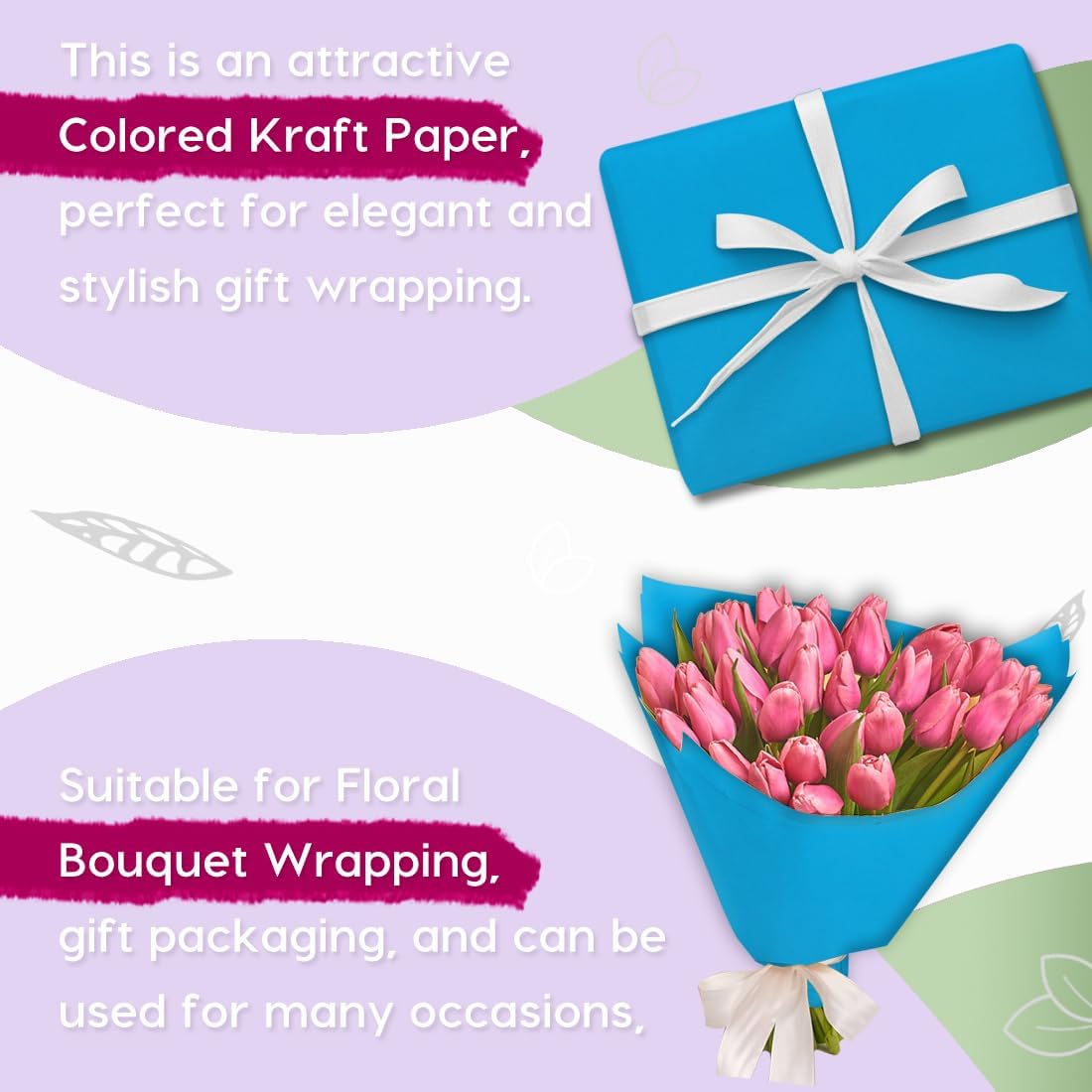 36" x 2,400" (200') Lemon Yellow Kraft Paper Roll for Craft Bulletin Board Paper Art Table Covering Crafting Gift Wrapping Bouquet Packing Parcel 80GSM 55LB (Lemon Yellow, 36" x 200')