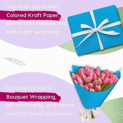 36" x 2,400" (200') Lemon Yellow Kraft Paper Roll for Craft Bulletin Board Paper Art Table Covering Crafting Gift Wrapping Bouquet Packing Parcel 80GSM 55LB (Lemon Yellow, 36" x 200')