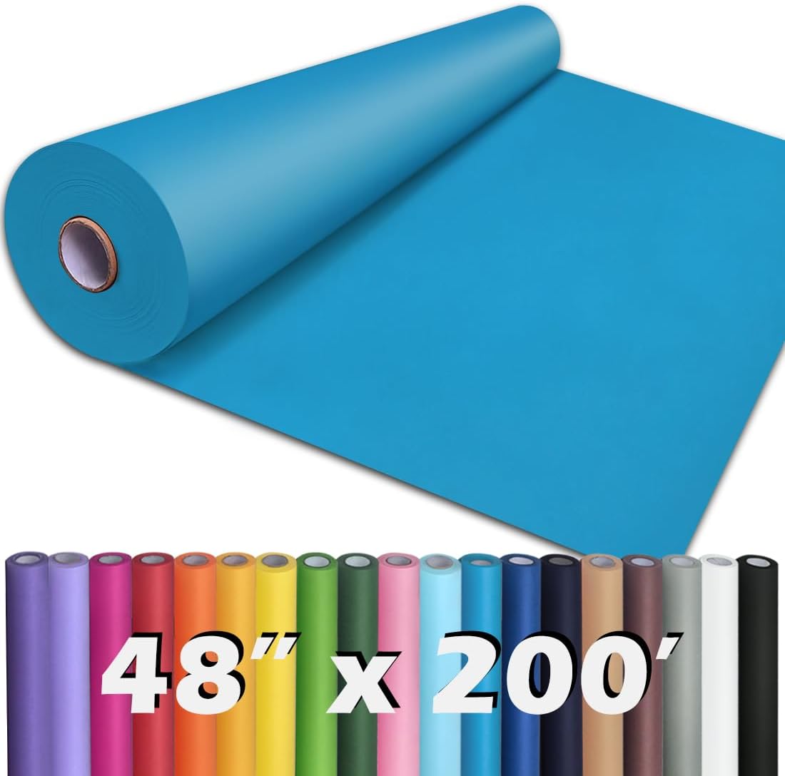 36" x 2,400" (200') Lemon Yellow Kraft Paper Roll for Craft Bulletin Board Paper Art Table Covering Crafting Gift Wrapping Bouquet Packing Parcel 80GSM 55LB (Lemon Yellow, 36" x 200')
