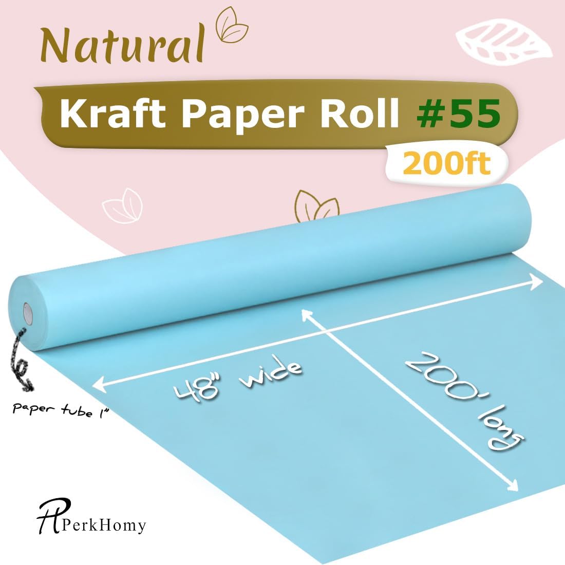 36" x 2,400" (200') Lemon Yellow Kraft Paper Roll for Craft Bulletin Board Paper Art Table Covering Crafting Gift Wrapping Bouquet Packing Parcel 80GSM 55LB (Lemon Yellow, 36" x 200')