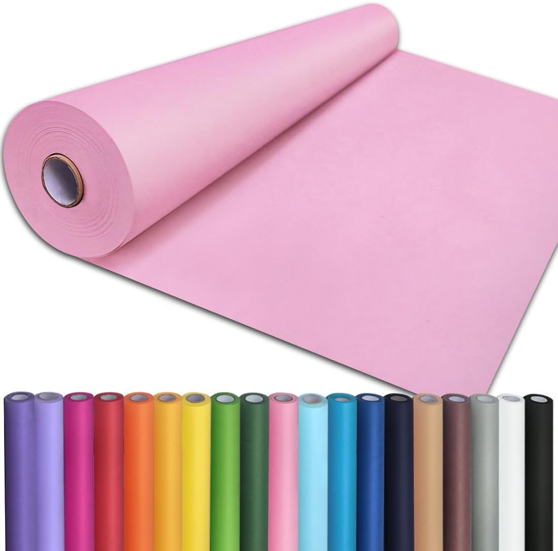 36" x 2,400" (200') Lemon Yellow Kraft Paper Roll for Craft Bulletin Board Paper Art Table Covering Crafting Gift Wrapping Bouquet Packing Parcel 80GSM 55LB (Lemon Yellow, 36" x 200')