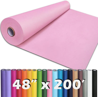 36" x 2,400" (200') Lemon Yellow Kraft Paper Roll for Craft Bulletin Board Paper Art Table Covering Crafting Gift Wrapping Bouquet Packing Parcel 80GSM 55LB (Lemon Yellow, 36" x 200')
