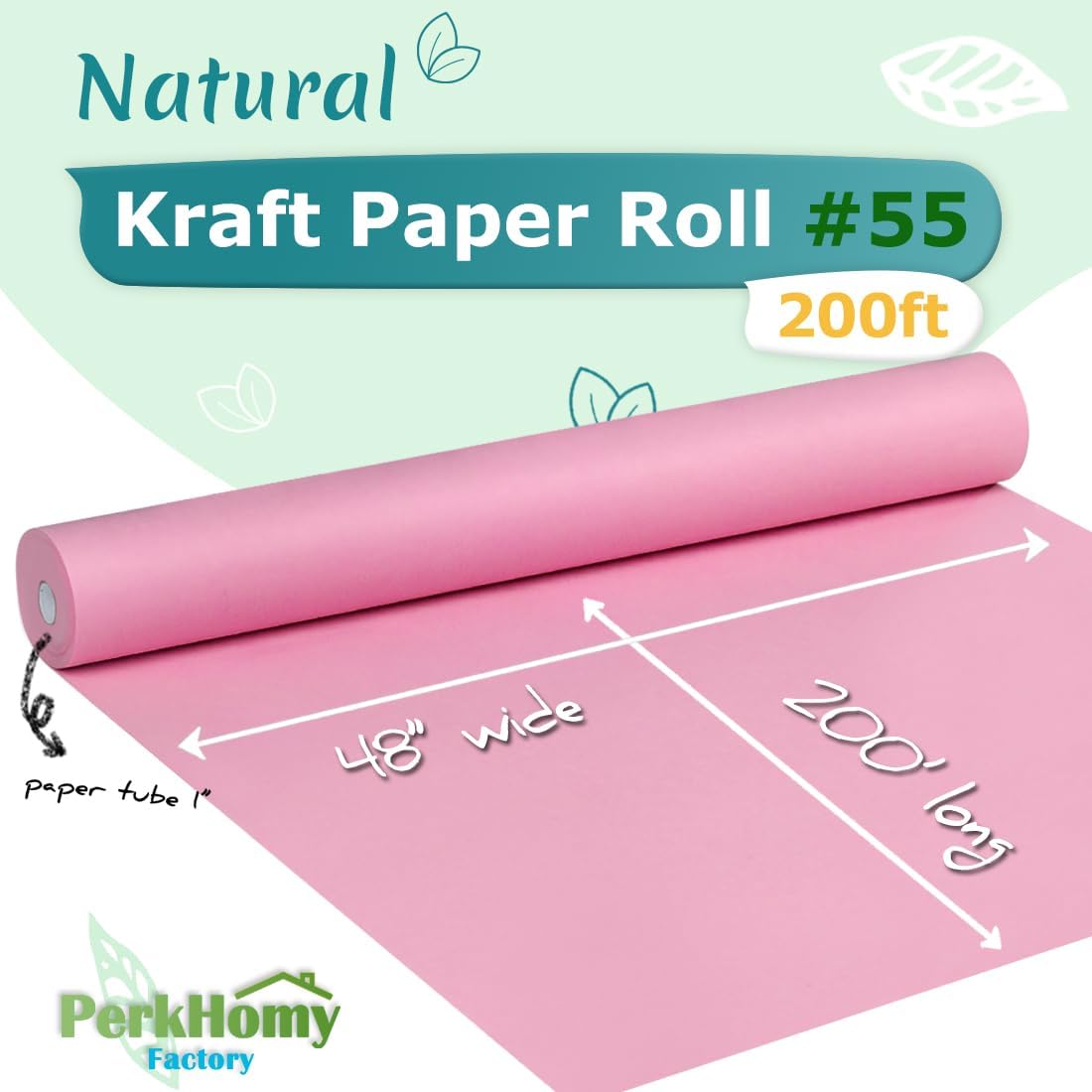 36" x 2,400" (200') Lemon Yellow Kraft Paper Roll for Craft Bulletin Board Paper Art Table Covering Crafting Gift Wrapping Bouquet Packing Parcel 80GSM 55LB (Lemon Yellow, 36" x 200')