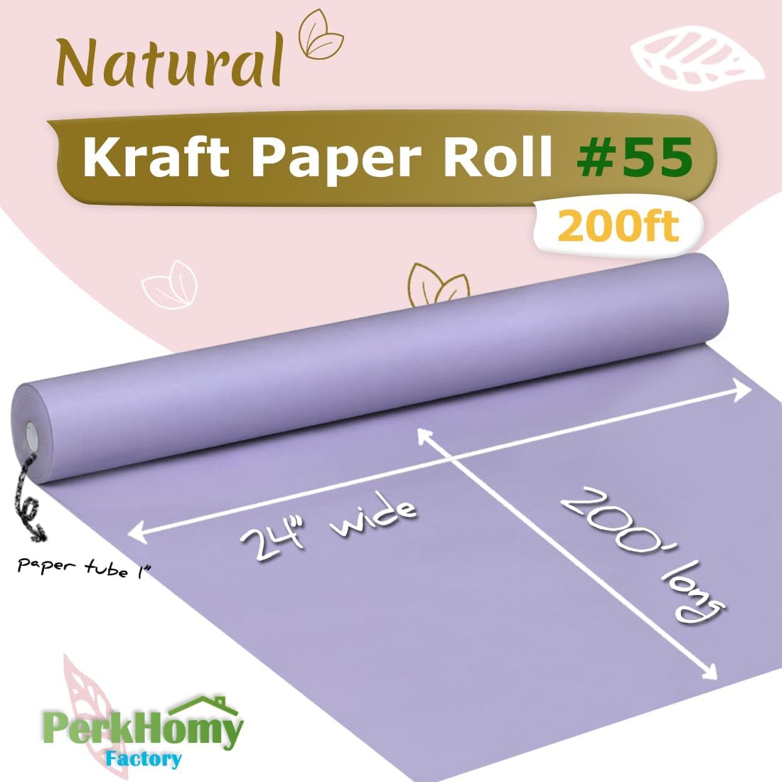36" x 2,400" (200') Lemon Yellow Kraft Paper Roll for Craft Bulletin Board Paper Art Table Covering Crafting Gift Wrapping Bouquet Packing Parcel 80GSM 55LB (Lemon Yellow, 36" x 200')