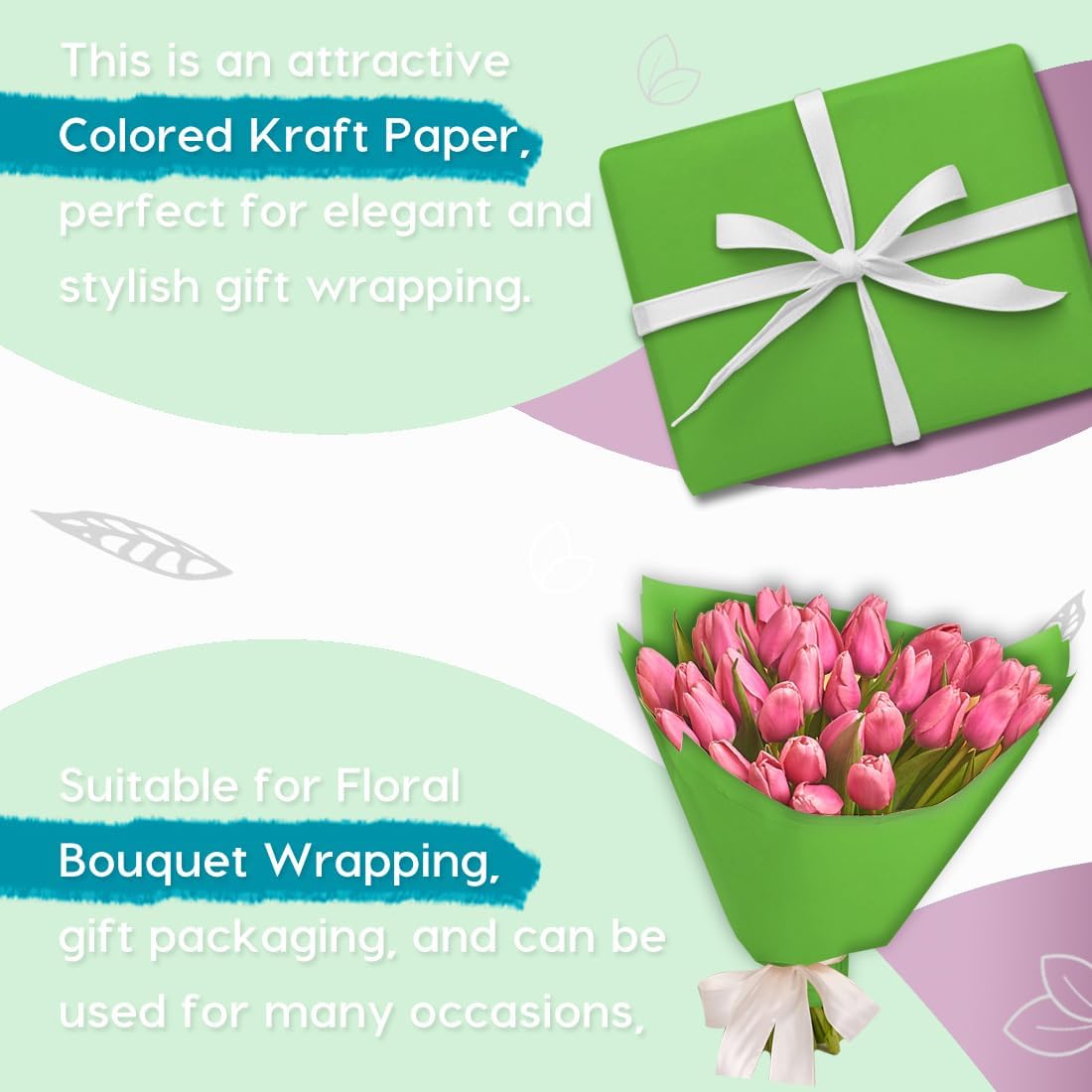 36" x 2,400" (200') Lemon Yellow Kraft Paper Roll for Craft Bulletin Board Paper Art Table Covering Crafting Gift Wrapping Bouquet Packing Parcel 80GSM 55LB (Lemon Yellow, 36" x 200')