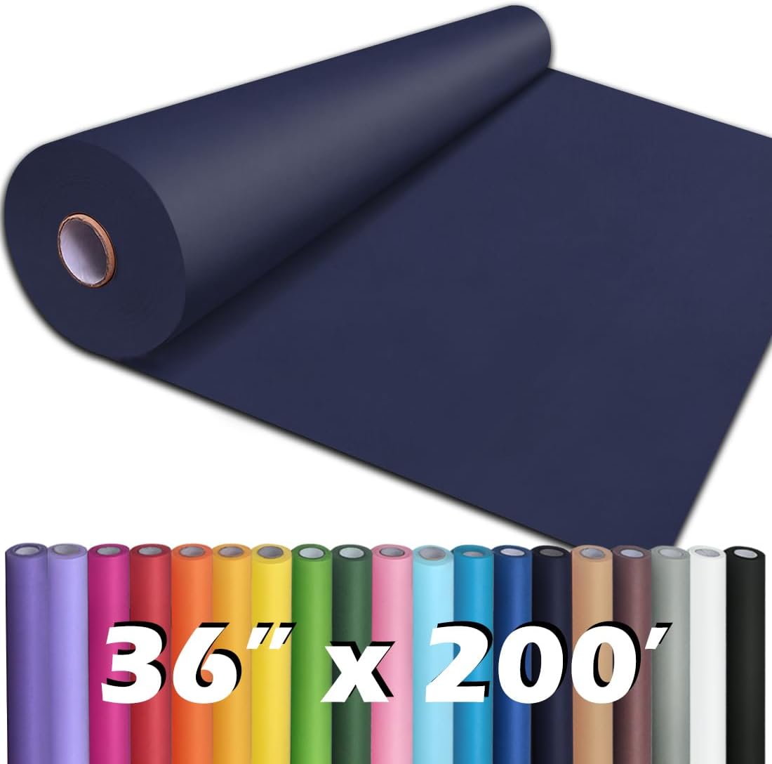 36" x 2,400" (200') Lemon Yellow Kraft Paper Roll for Craft Bulletin Board Paper Art Table Covering Crafting Gift Wrapping Bouquet Packing Parcel 80GSM 55LB (Lemon Yellow, 36" x 200')