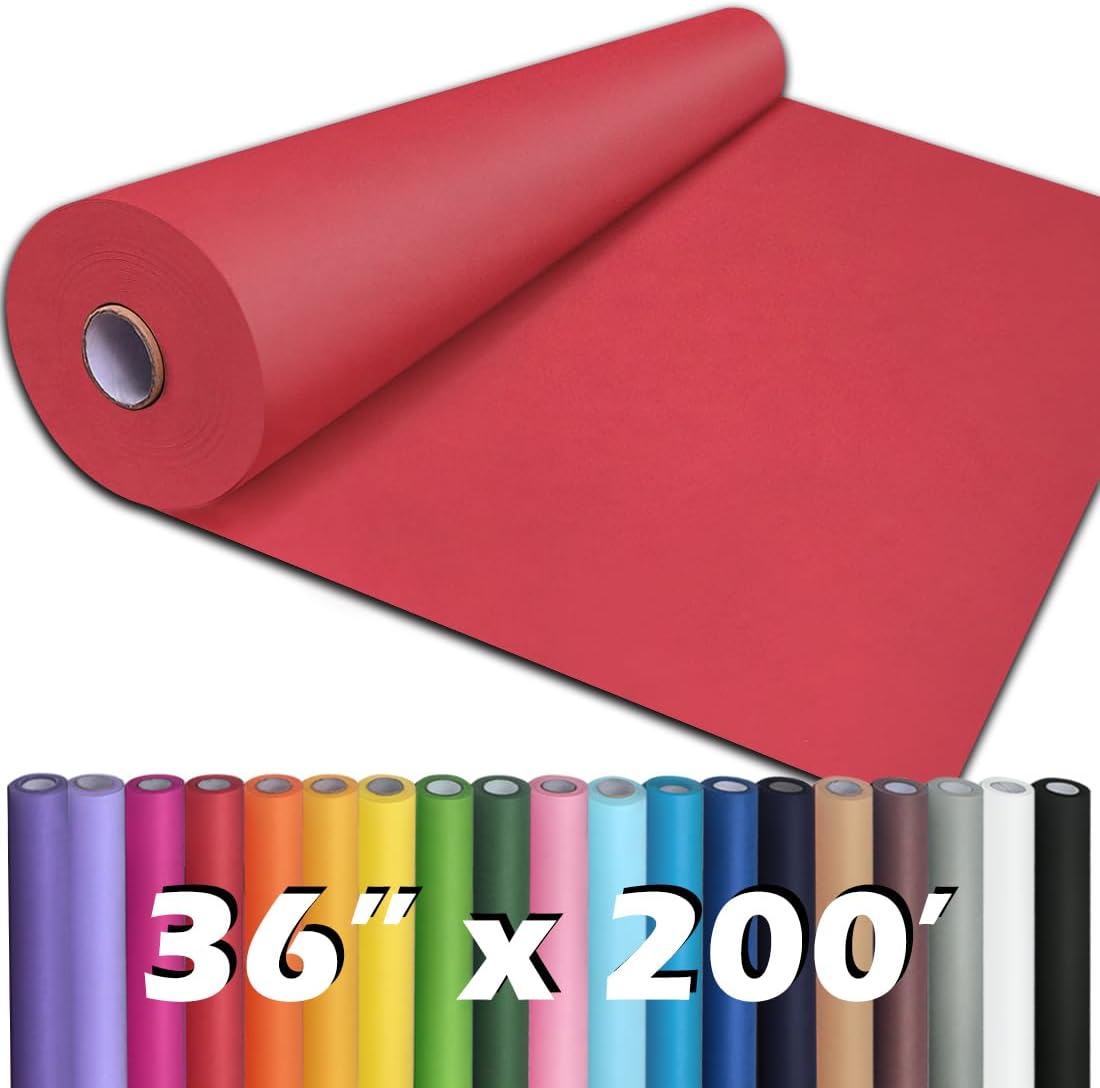 36" x 2,400" (200') Lemon Yellow Kraft Paper Roll for Craft Bulletin Board Paper Art Table Covering Crafting Gift Wrapping Bouquet Packing Parcel 80GSM 55LB (Lemon Yellow, 36" x 200')