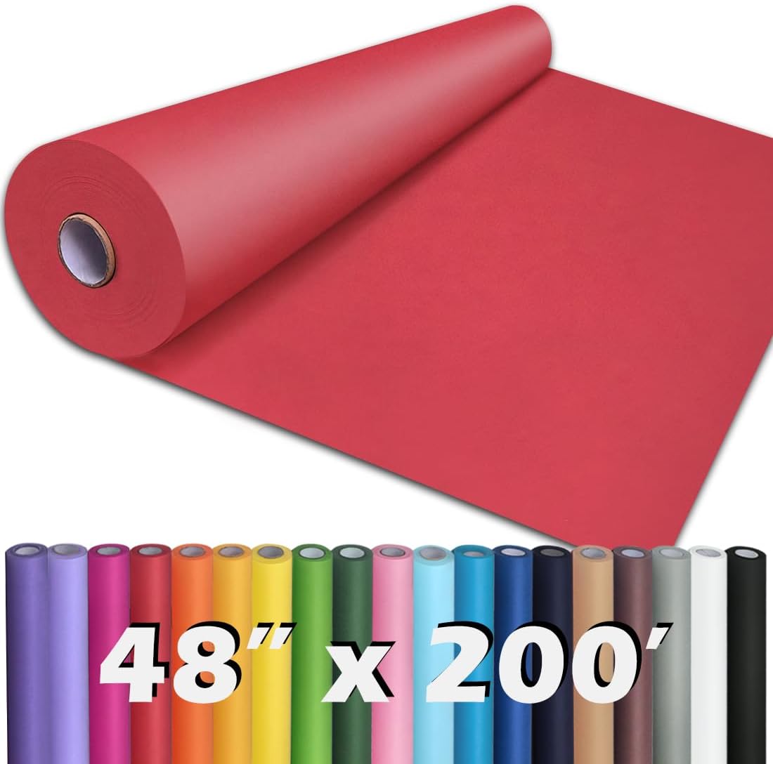 36" x 2,400" (200') Lemon Yellow Kraft Paper Roll for Craft Bulletin Board Paper Art Table Covering Crafting Gift Wrapping Bouquet Packing Parcel 80GSM 55LB (Lemon Yellow, 36" x 200')
