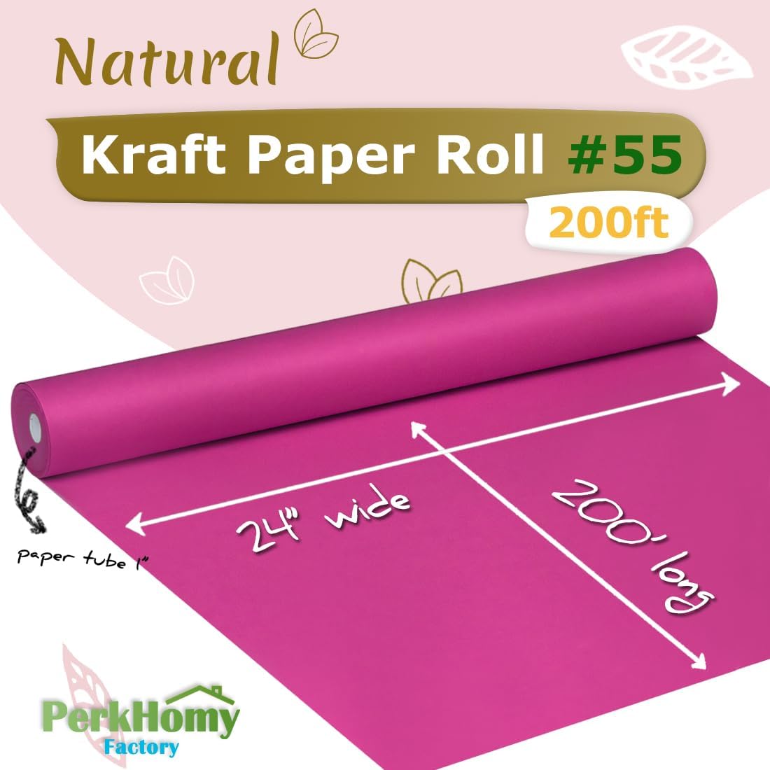 36" x 2,400" (200') Lemon Yellow Kraft Paper Roll for Craft Bulletin Board Paper Art Table Covering Crafting Gift Wrapping Bouquet Packing Parcel 80GSM 55LB (Lemon Yellow, 36" x 200')