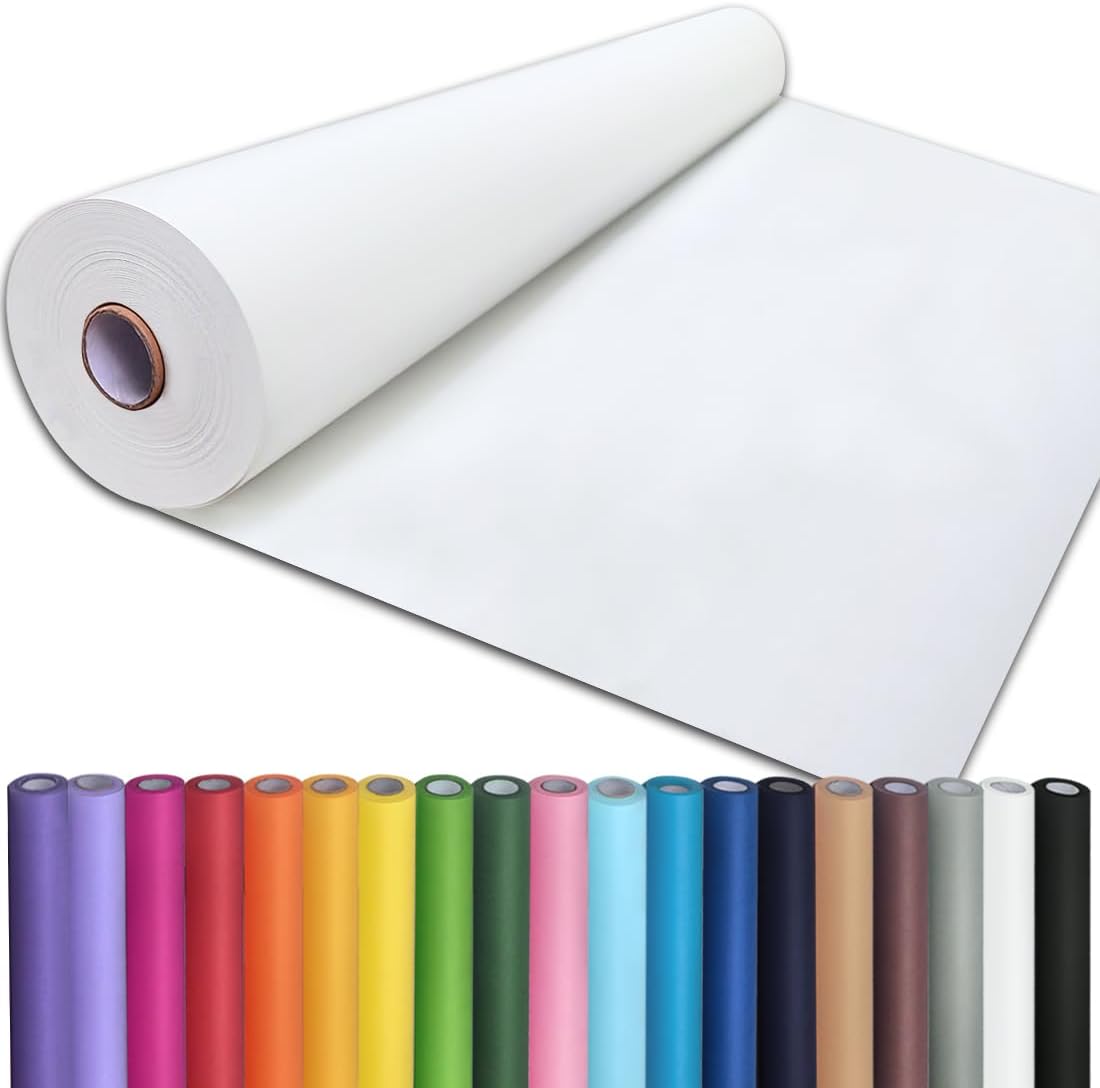 36" x 2,400" (200') Lemon Yellow Kraft Paper Roll for Craft Bulletin Board Paper Art Table Covering Crafting Gift Wrapping Bouquet Packing Parcel 80GSM 55LB (Lemon Yellow, 36" x 200')