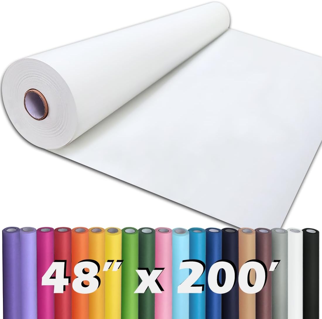 36" x 2,400" (200') Lemon Yellow Kraft Paper Roll for Craft Bulletin Board Paper Art Table Covering Crafting Gift Wrapping Bouquet Packing Parcel 80GSM 55LB (Lemon Yellow, 36" x 200')