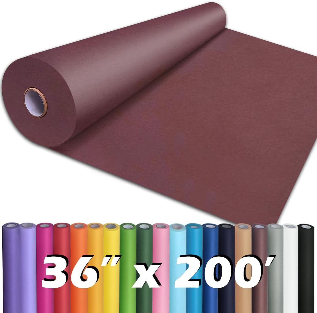 36" x 2,400" (200') Lemon Yellow Kraft Paper Roll for Craft Bulletin Board Paper Art Table Covering Crafting Gift Wrapping Bouquet Packing Parcel 80GSM 55LB (Lemon Yellow, 36" x 200')