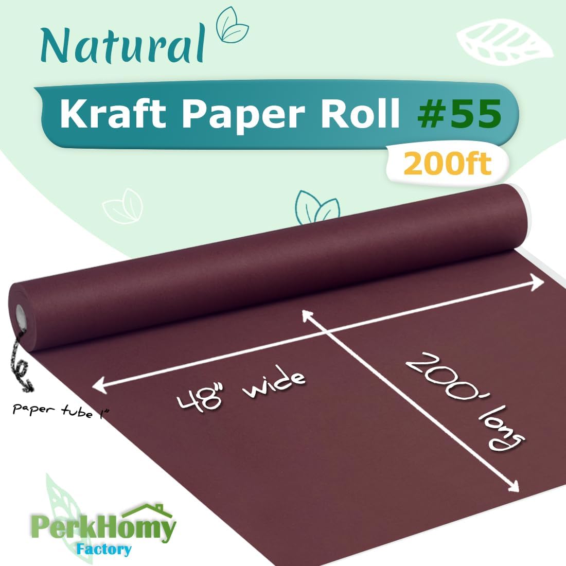 36" x 2,400" (200') Lemon Yellow Kraft Paper Roll for Craft Bulletin Board Paper Art Table Covering Crafting Gift Wrapping Bouquet Packing Parcel 80GSM 55LB (Lemon Yellow, 36" x 200')