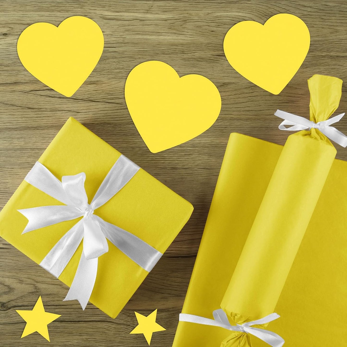 60 Sheets Yellow Tissue Paper - Thanksgiving Tissue Paper Art Gift Wrapping Bulk for DIY Crafts Decor Birthday Holiday Thanksgiving Party (20 x 14.5 inches)