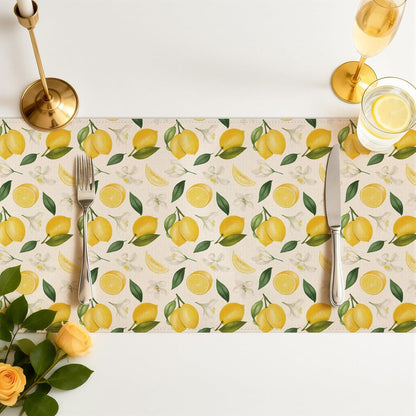 Summer Lemon Table Runner, 13x72 Inch | Table Decoration for Summer Seasonal Anniversary Holiday Kitchen Dinning Table Home Party Decor