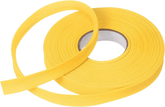1/2 Inch Single Fold Bias Tape Polyester Continuous Bulk Bias Tape for Sewing,Seaming Quilting Hemming Binding Crafts (Yellow 15 Yards)