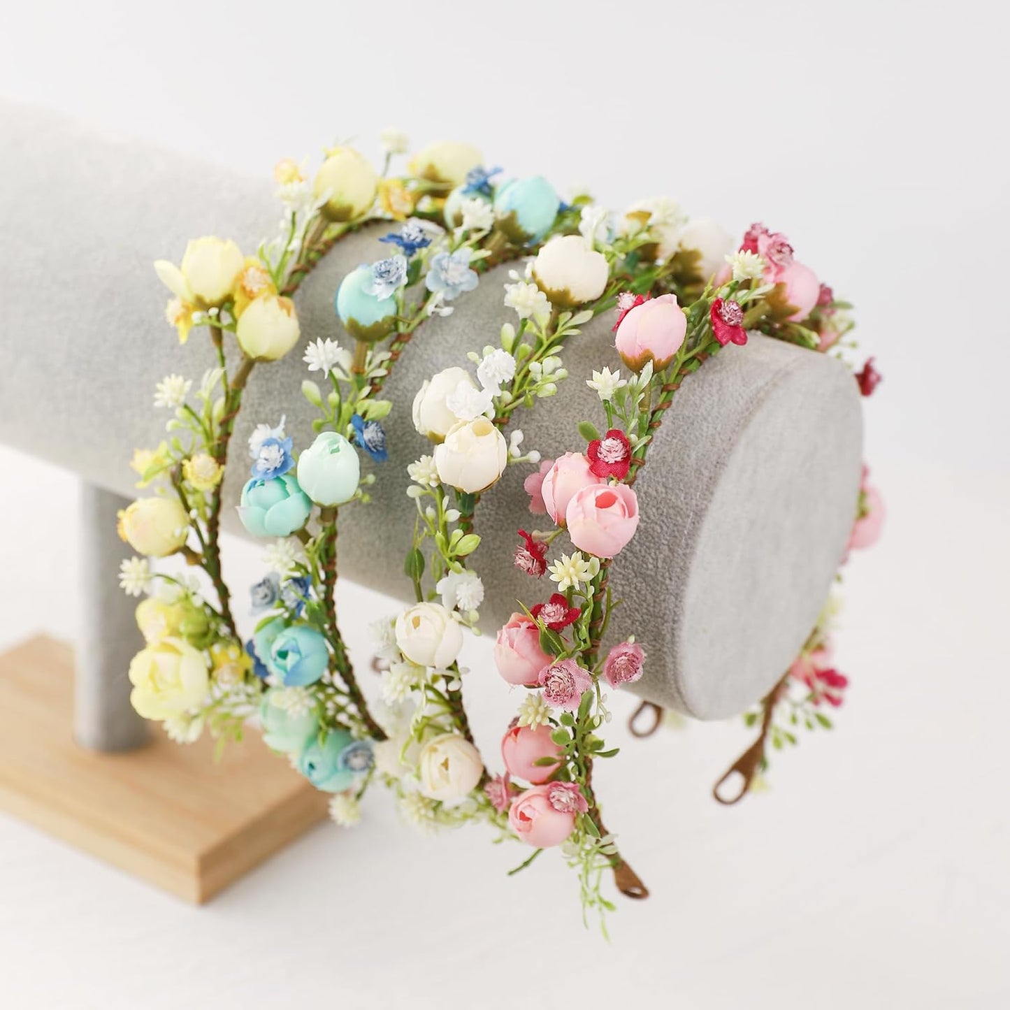 Yellow Flower Crown for Women, Fairy Floral Headband | Renaissance Hair Accessories, Elf Cosplay, Weeding Bride Headpiece Cosplay Birthday Party Festival