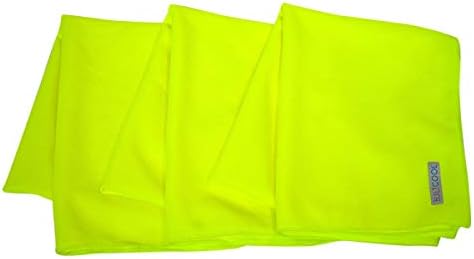 Adult Cooling Towel - Men & Women Chilly, Lightweight, Soft, Neck and Face Cooling Towel for Sport, Camping, Hunting, One Size, Hi Vis Safety Yellow, 3 Pack