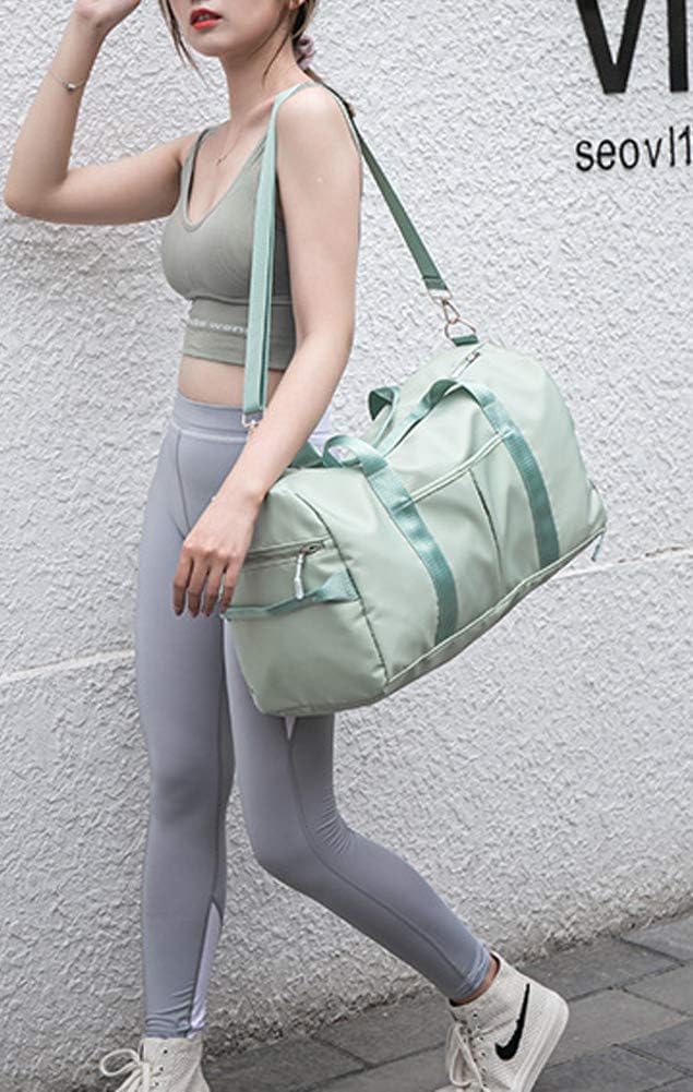 Sports Gym Bag for Women Travel Duffel Bag with Wet Pocket and Shoes Compartment for Training Swim Yoga(Red)