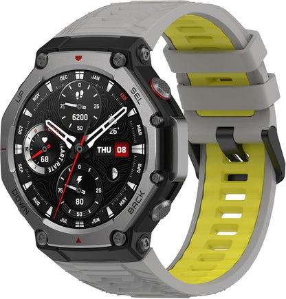 Watch Bands Fit for Amazfit T-Rex 3, Durable Fashionable Silicone Replacement Band Straps Wristbands Bracelet Fit for Amazfit T-Rex 3 Smart Watch