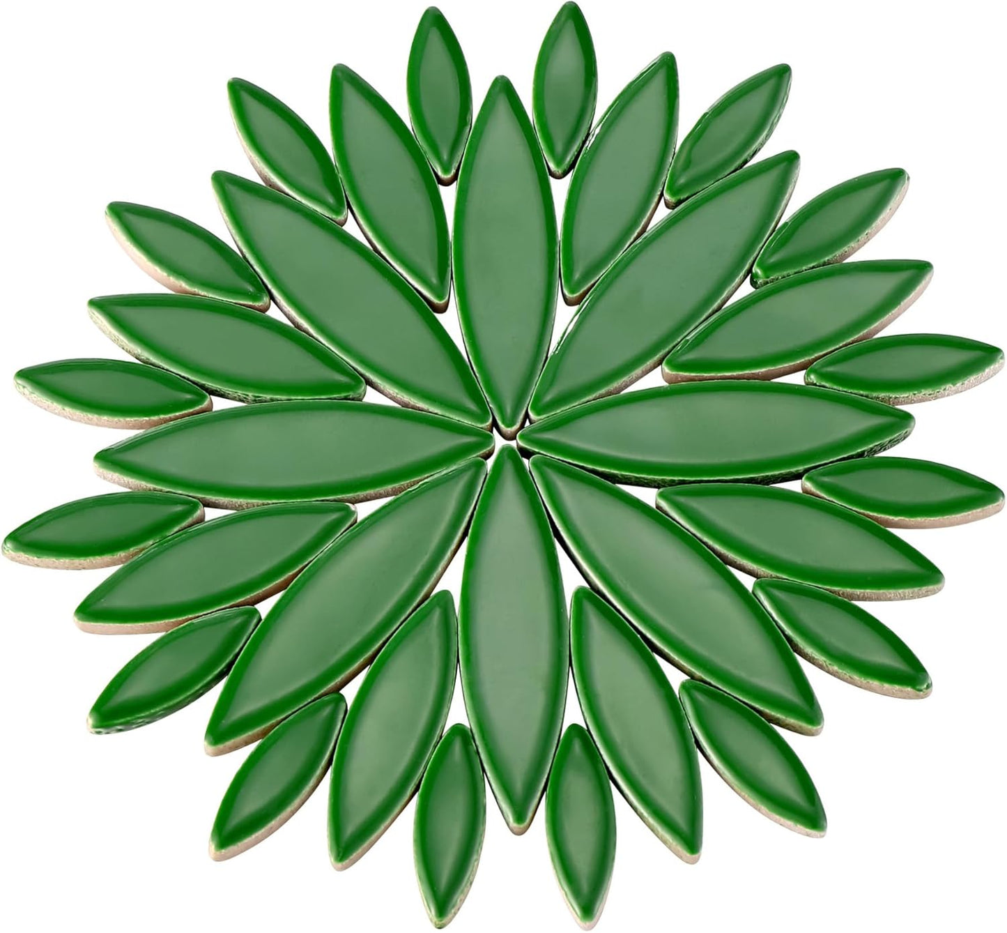 Petal Mosaic Tiles for Crafts, 200g Flower Leaf Ceramic Tiles Pieces for Mosaic Craft Supplies, DIY Outdoor Decor (Iridescent Yellow)