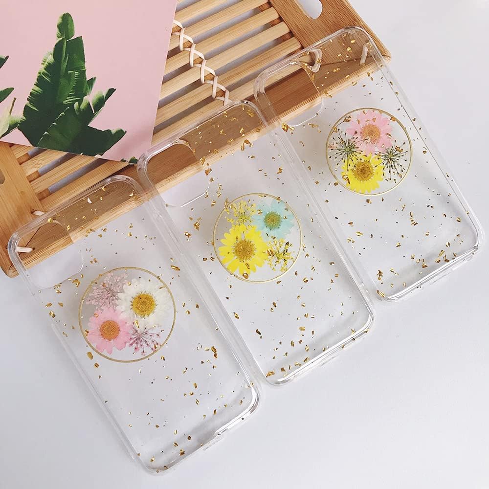 50pcs Natural Dried Daisy Flower, Vacuum Packaging, Pressed Flower for House Decoration, Jewelry Making, Phone case Decoration (Yellow)