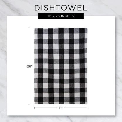 Basic Terry Collection Windowpane Dishtowel Set, 16x26, Yellow, 4 Count