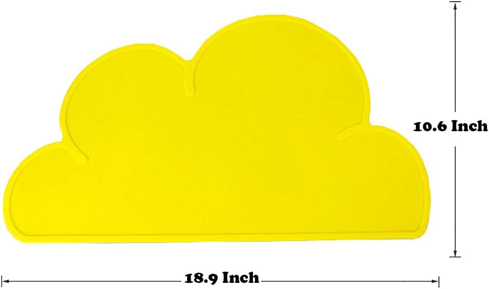 Silicone Pet Feeding Food Mat Dog Cat Placemat with Raised Edge | Anti-Slip Waterproof Pet Bowl Mats Pet Food Tray for Messy Drinkers to Protect Floors Easy to Clean Fit for Dog Cat Bowls