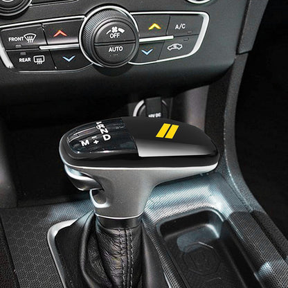 Gear Shift Knob Head Cover for Dodge Charger Accessories 2015-2023 Challenger 2015-2024 Durango 2016-2025 2026 ABS Interior Shell Insert Decoration Protector Gear Shifter Cover (Yellow Trim)