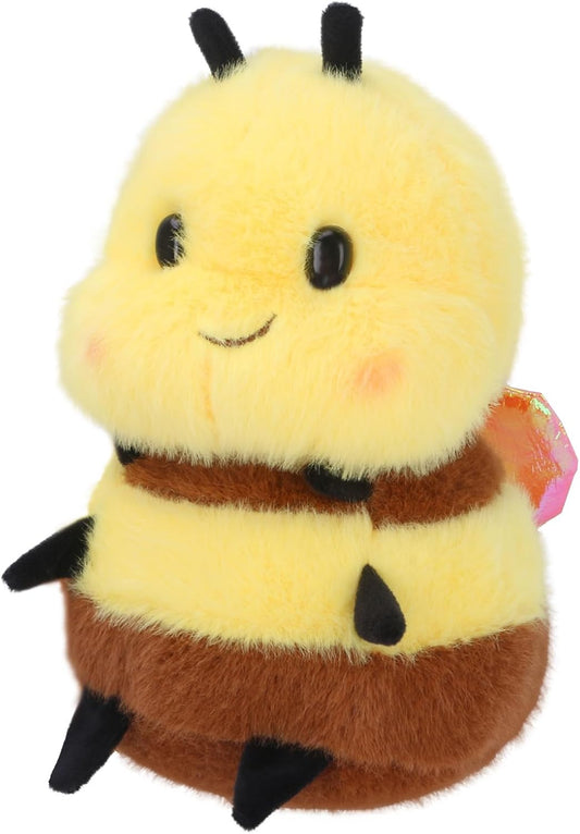 Chubby Smiling Bee Plush, Lucky Soft Bumblebee Plush Toy, Cute Bee Stuffed Animal, The Best Gift for Child and Partners(8 inch)