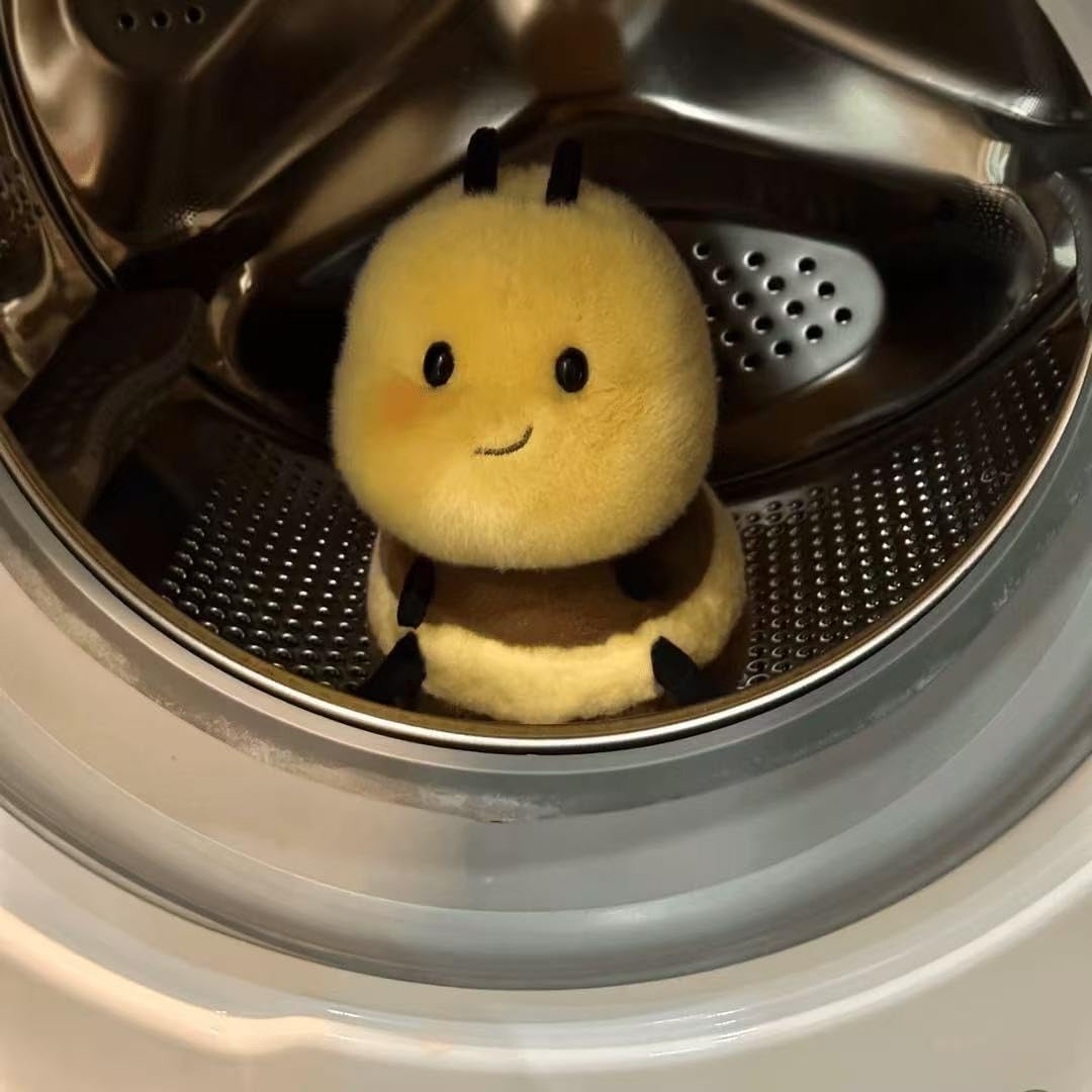 Chubby Smiling Bee Plush, Lucky Soft Bumblebee Plush Toy, Cute Bee Stuffed Animal, The Best Gift for Child and Partners(8 inch)