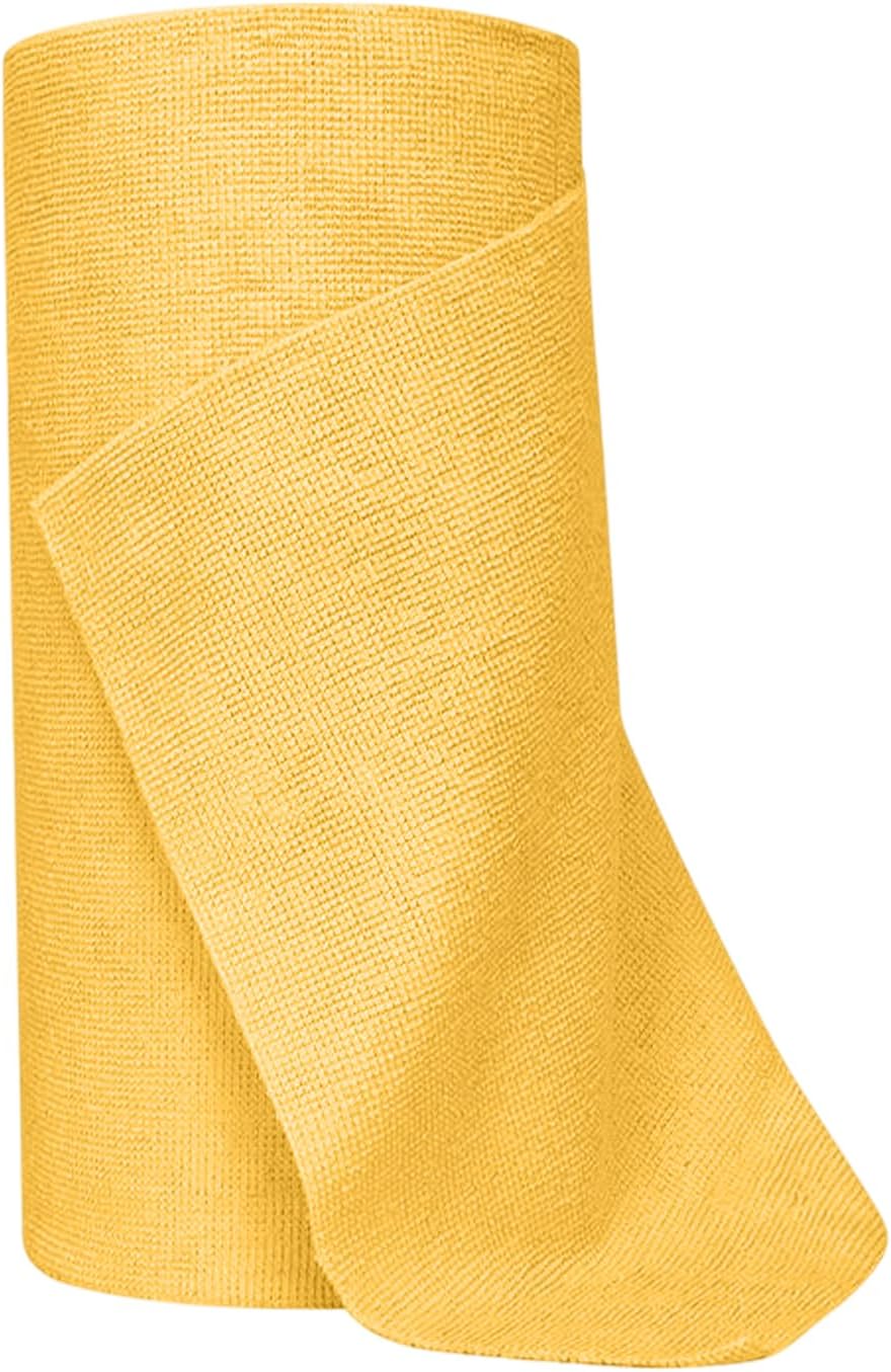 50PCS Microfiber Towel Roll, 12×11.6 inch Washable Tear Away Cleaning Cloth, Reusable Ultra Absorbent Rags Scratch Free Quick Drying Towel Roll, Lint-Free Cloth for Car (Yellow)