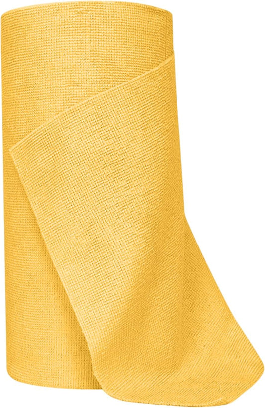50PCS Microfiber Towel Roll, 12×11.6 inch Washable Tear Away Cleaning Cloth, Reusable Ultra Absorbent Rags Scratch Free Quick Drying Towel Roll, Lint-Free Cloth for Car (Yellow)