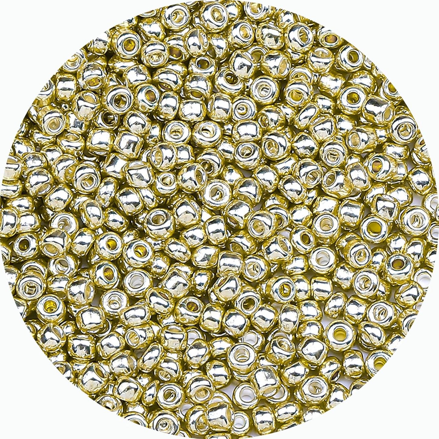 Legefo 4mm Glass Seed Beads Bulk, Yellow 6/0 Small Mini Pony Seed Beads, Tiny Round Craft Bead for Bracelet Necklace Wrist Jewelry Making Beading Weaving DIY Crafts Supplies, 1000pcs