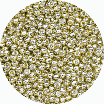 Legefo 4mm Glass Seed Beads Bulk, Yellow 6/0 Small Mini Pony Seed Beads, Tiny Round Craft Bead for Bracelet Necklace Wrist Jewelry Making Beading Weaving DIY Crafts Supplies, 1000pcs