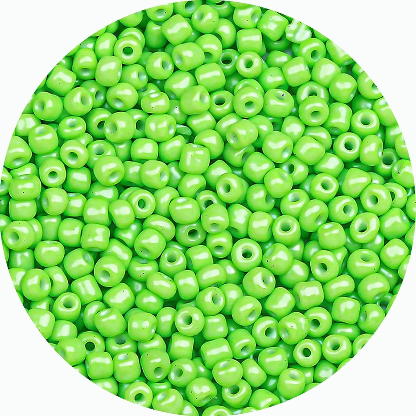 Legefo 4mm Glass Seed Beads Bulk, Yellow 6/0 Small Mini Pony Seed Beads, Tiny Round Craft Bead for Bracelet Necklace Wrist Jewelry Making Beading Weaving DIY Crafts Supplies, 1000pcs