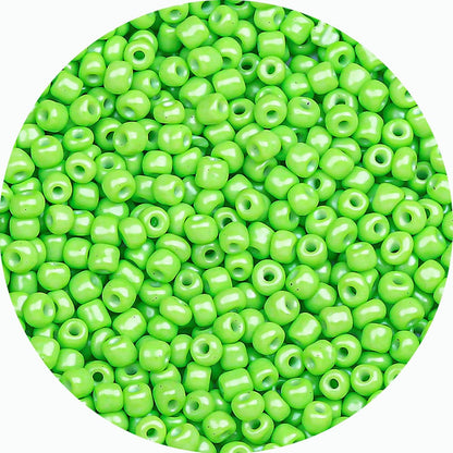 Legefo 4mm Glass Seed Beads Bulk, Yellow 6/0 Small Mini Pony Seed Beads, Tiny Round Craft Bead for Bracelet Necklace Wrist Jewelry Making Beading Weaving DIY Crafts Supplies, 1000pcs
